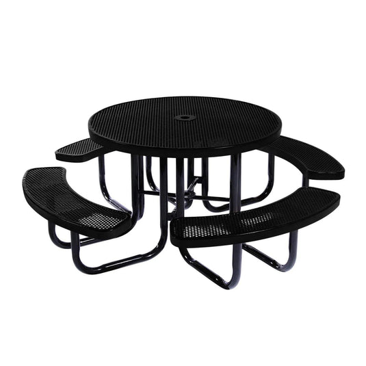 46" Round Metal Outdoor Picnic Table