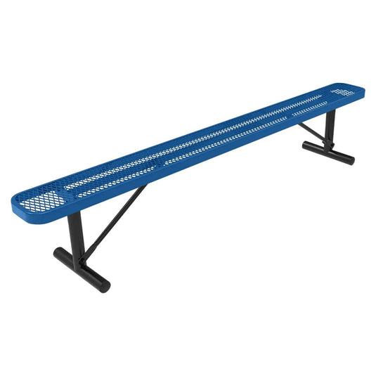 8 FT All-Weather Park Bench without Back, Portable Frame