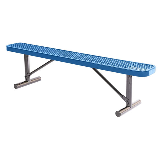 6 FT All-Weather Park Bench without Back, Portable Frame