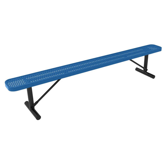 8 FT All-Weather Park Bench without Back, Portable Frame