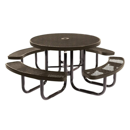 46" Round Metal Outdoor Picnic Table