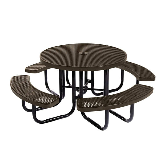 46" Round Metal Outdoor Picnic Table