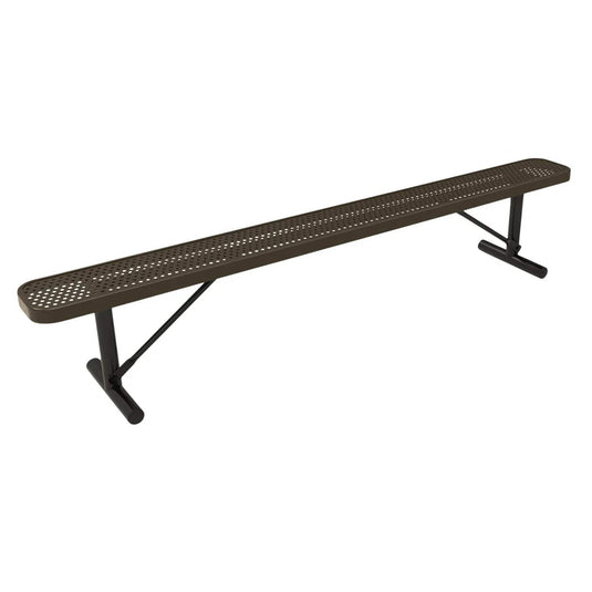 8 FT All-Weather Park Bench without Back, Portable Frame
