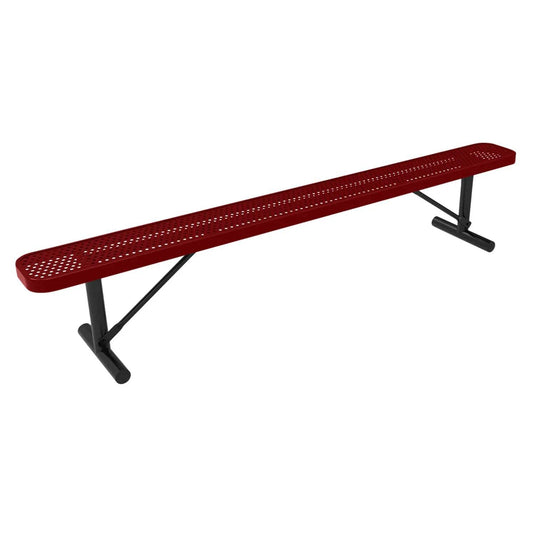 8 FT All-Weather Park Bench without Back, Portable Frame