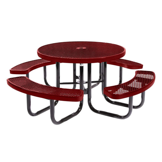 46" Round Metal Outdoor Picnic Table