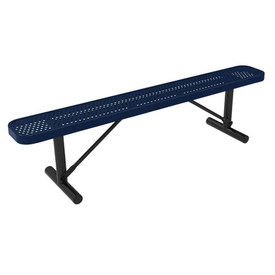 6 FT All-Weather Park Bench without Back, Portable Frame