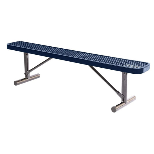 6 FT All-Weather Park Bench without Back, Portable Frame