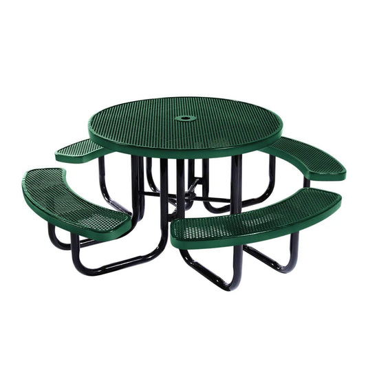 46" Round Metal Outdoor Picnic Table