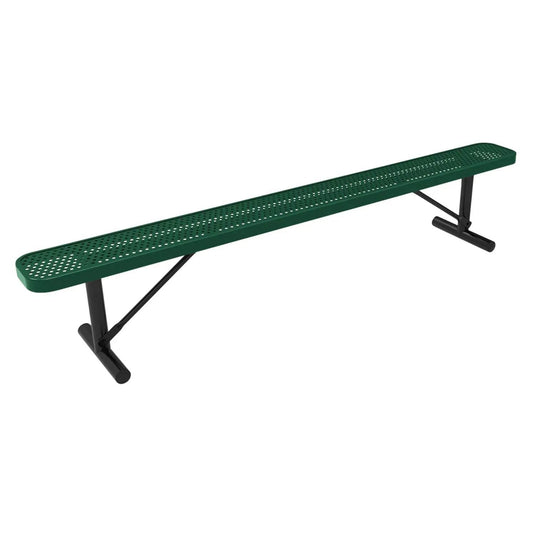 8 FT All-Weather Park Bench without Back, Portable Frame