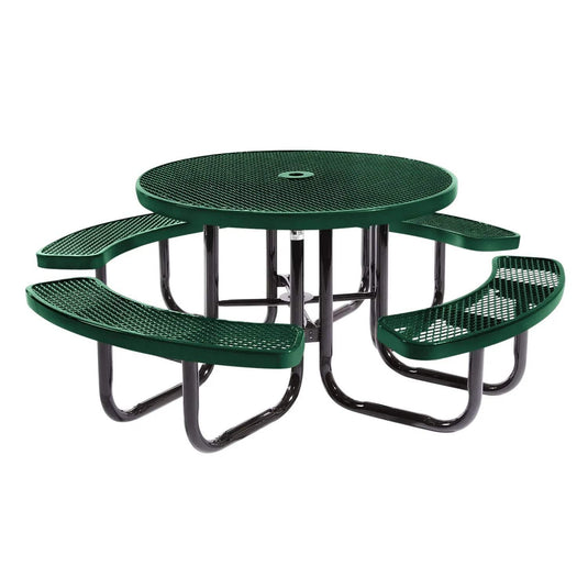 46" Round Metal Outdoor Picnic Table