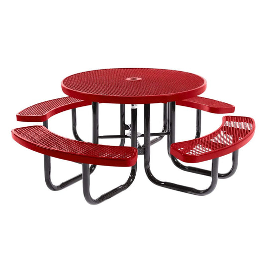 46" Round Metal Outdoor Picnic Table