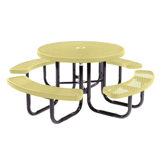 46" Round Metal Outdoor Picnic Table