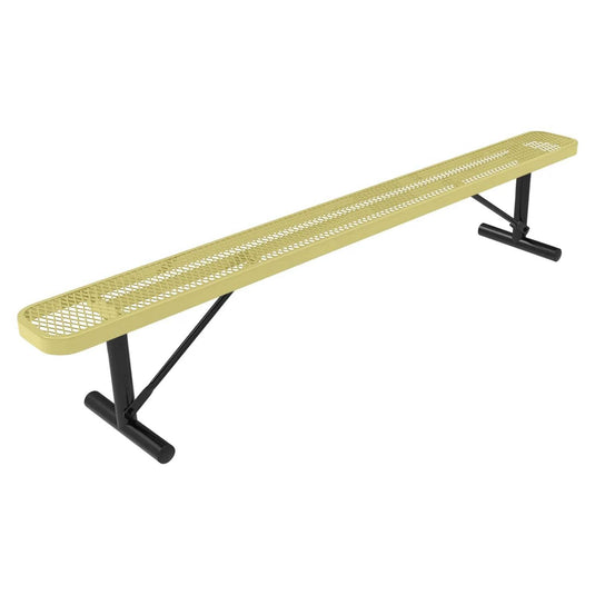 8 FT All-Weather Park Bench without Back, Portable Frame