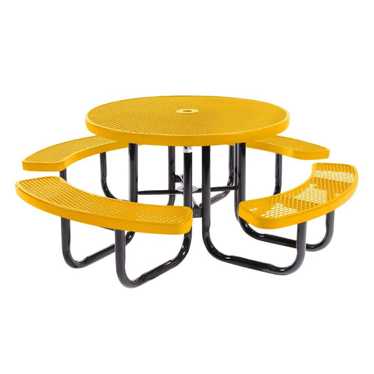 46" Round Metal Outdoor Picnic Table