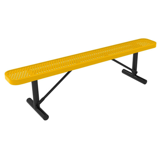 6 FT All-Weather Park Bench without Back, Portable Frame