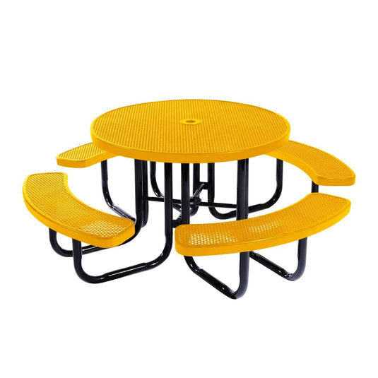46" Round Metal Outdoor Picnic Table