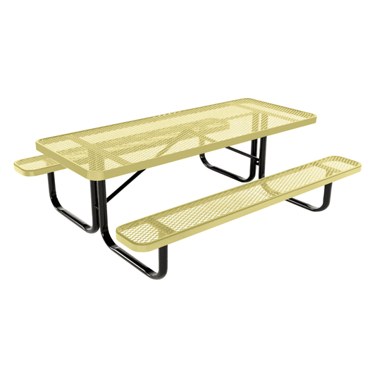 Kids Rectangular Picnic Table – Safe and Durable Outdoor Fun - Coated Outdoor Furniture