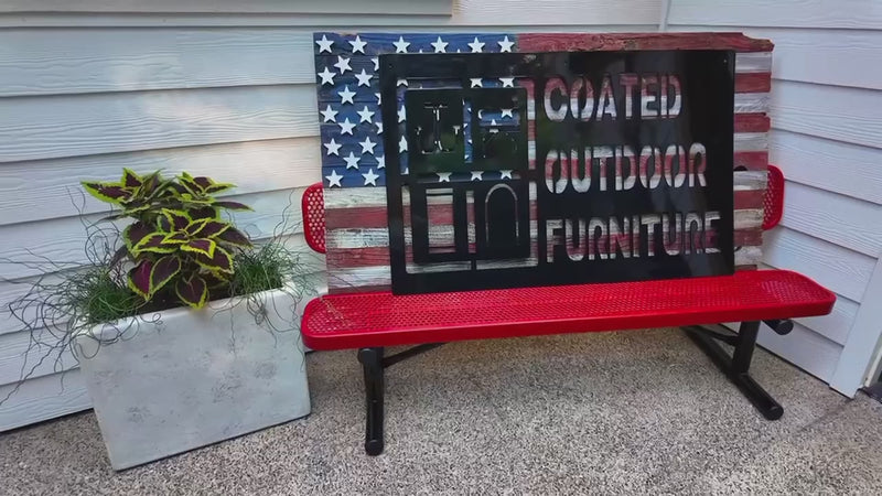 Load and play video in Gallery viewer, 6 FT All-Weather Park Bench without Back, Portable Frame