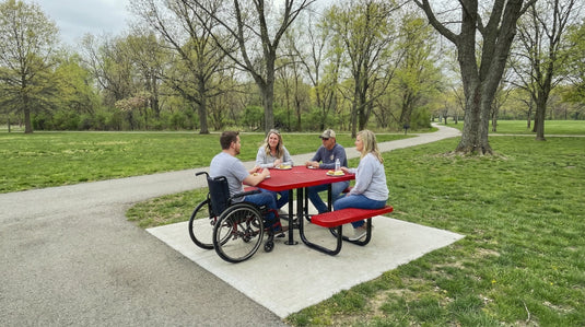 Commercial Outdoor Picnic Tables with ADA Accessible Design