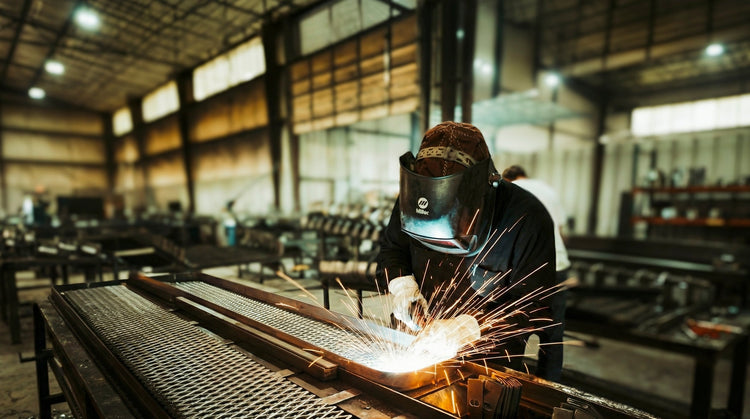 a commercial picnic table being manufactured in the USA