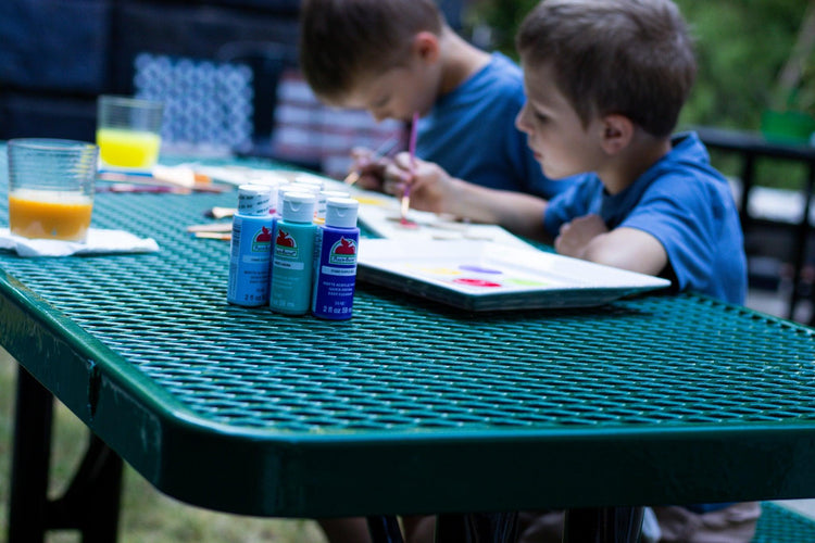 kids picnic table painting