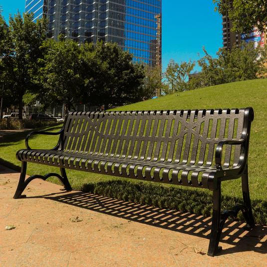 Punched Steel Garden Bench