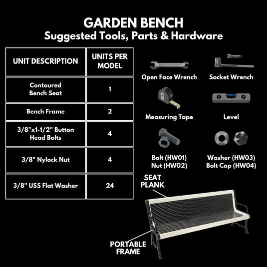 4FT Garden Bench