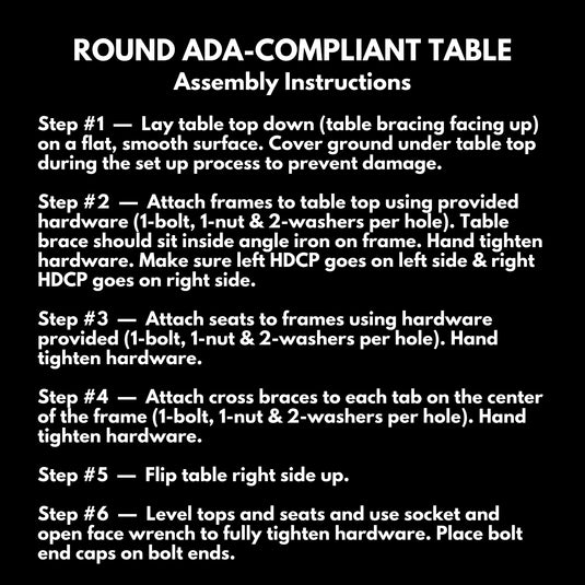 3-Seat Round Metal Outdoor Picnic Table
