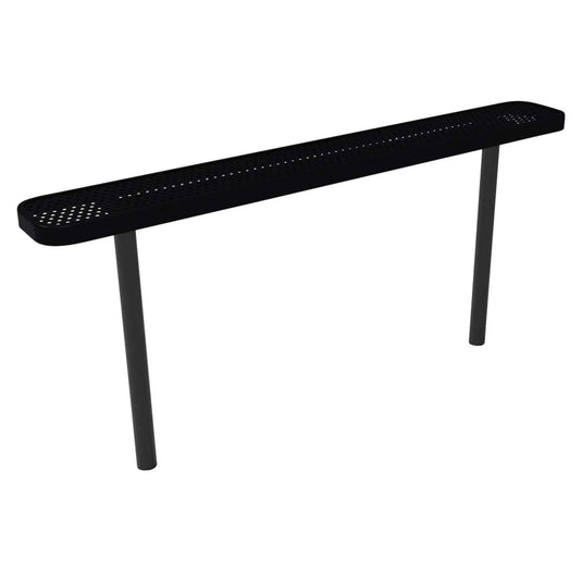 6FT Industrial Park Bench without Back, Inground Mount Frame
