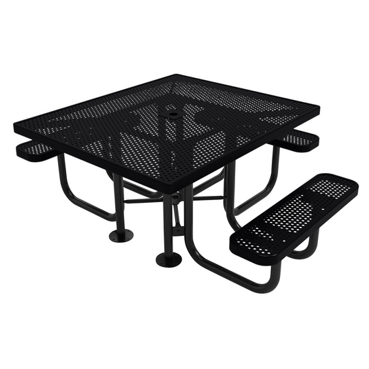 46" x 54" ADA-Accessible Weatherproof Square Outdoor Picnic Table With Colored Frame