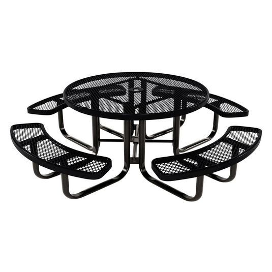 Round Kids Picnic Table With Colored Frame