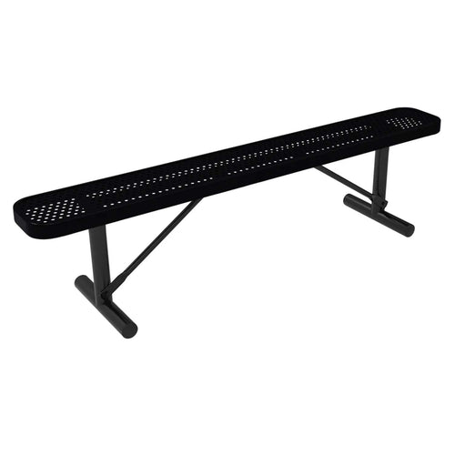6 FT All-Weather Park Bench without Back, Portable Frame