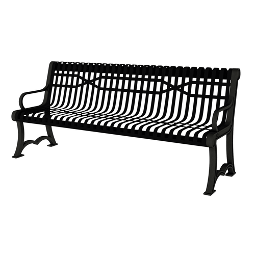 Slatted Steel Garden Bench – Robust and Elegant Outdoor Seating