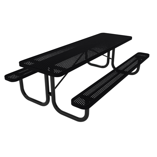 8 FT Commercial Rectangular Outdoor Picnic Table With Colored Frame
