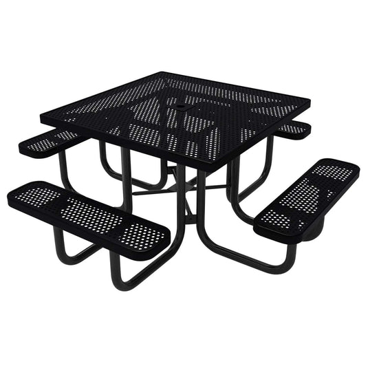 46" Square Metal Outdoor Picnic Table