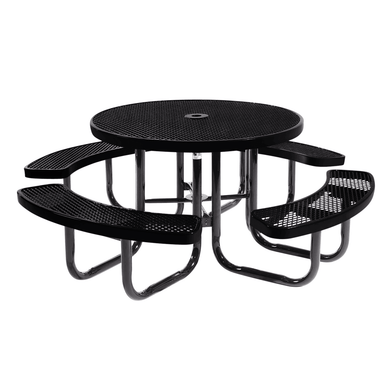 Round Metal Outdoor Picnic Table