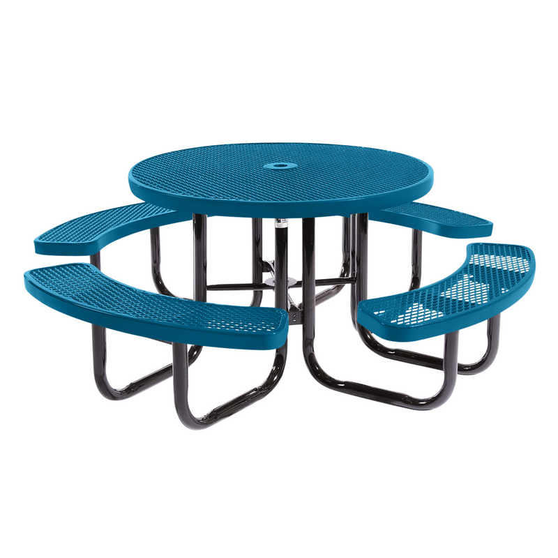 Load image into Gallery viewer, All-Weather Square Metal Outdoor Picnic Tables
