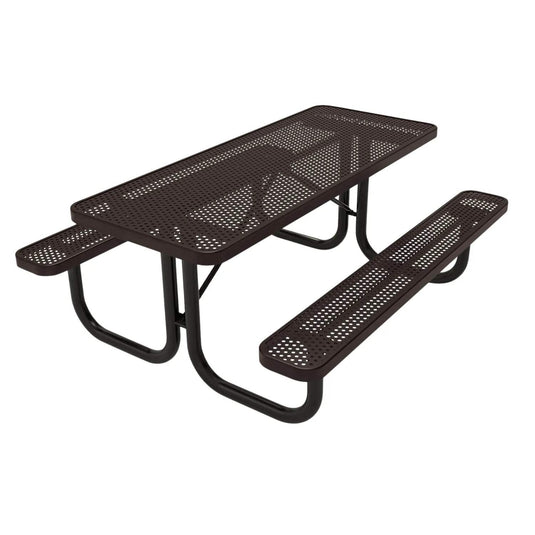 6 FT Commercial Rectangular Outdoor Picnic Table