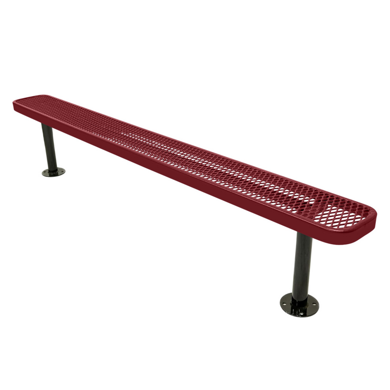 Load image into Gallery viewer, Commercial Expanded Metal Park Bench with Surface Mount Frame
