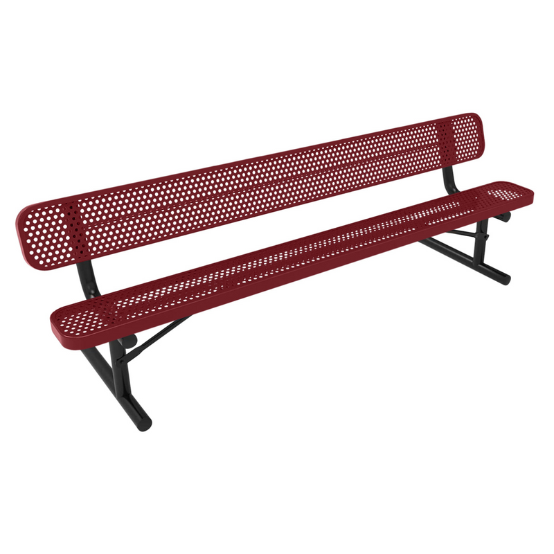 Load image into Gallery viewer, All-Weather Punched Steel Park Bench with Portable Frame
