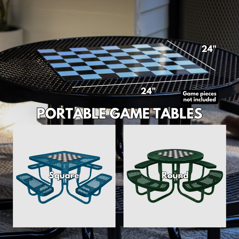 Load image into Gallery viewer, Game-Edition Square &amp; Round Outdoor Picnic Table With Colored Frame
