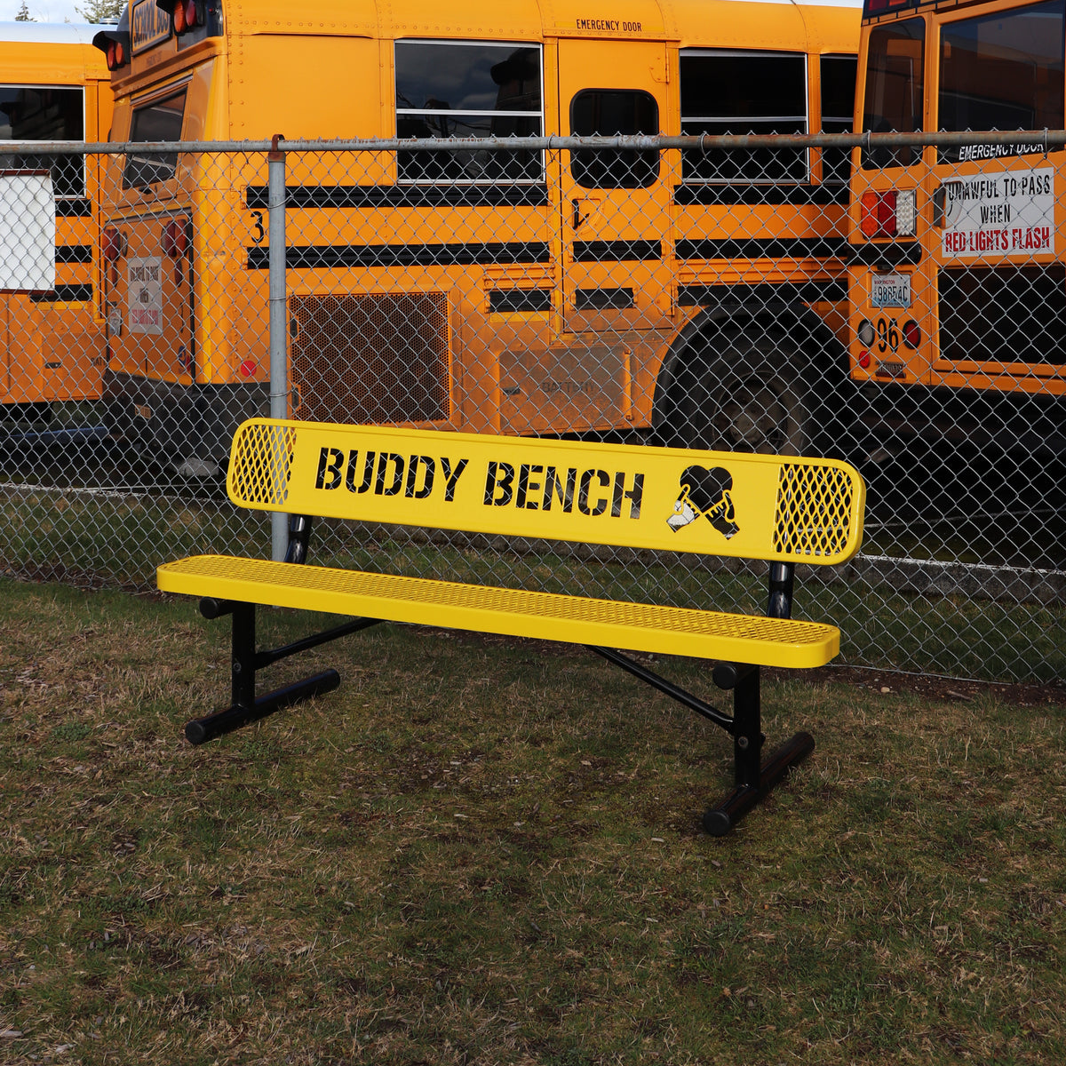Buddy Benches – Inclusive Outdoor Seating for Schools & Parks – Coated ...