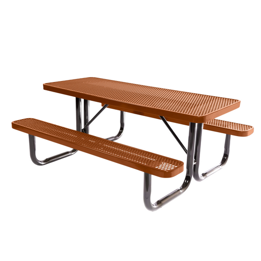 6 FT Commercial Rectangular Outdoor Picnic Table