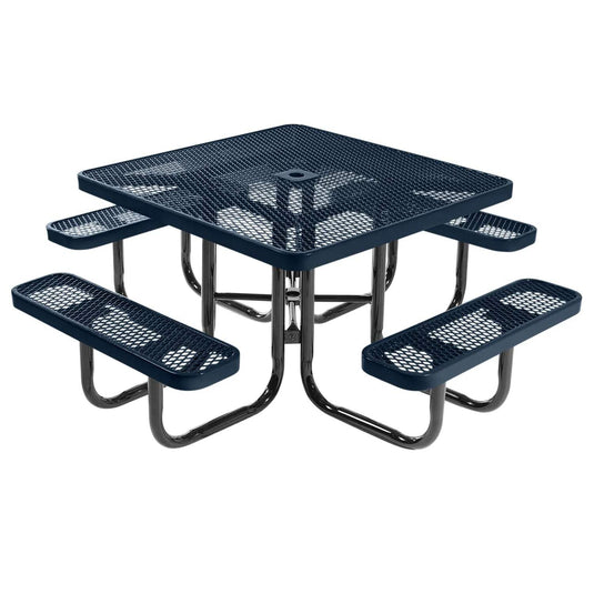 46" Square Metal Outdoor Picnic Table