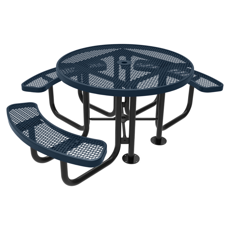 Load image into Gallery viewer, Heavy Duty 3-Seat Round Metal Outdoor Picnic Tables
