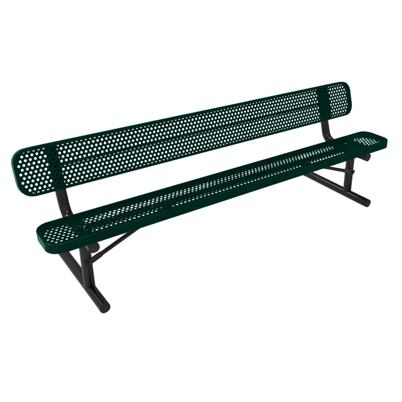 Load image into Gallery viewer, All-Weather Punched Steel Park Bench with Portable Frame
