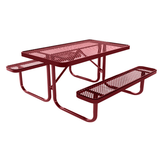 4 FT Rectangular Kids Picnic Table With Colored Frame