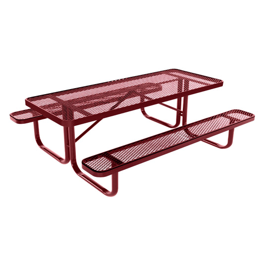 6 FT Rectangular Kids Picnic Table With Colored Frame