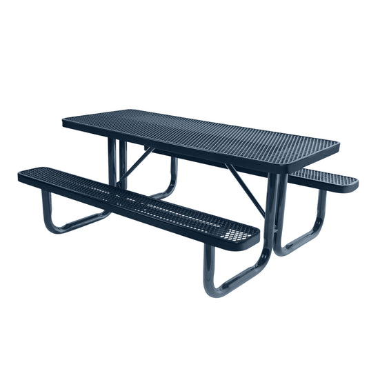 6 FT Commercial Rectangular Outdoor Picnic Table With Colored Frame