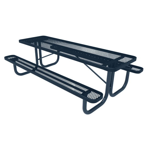 8 FT Commercial Rectangular Outdoor Picnic Table With Colored Frame